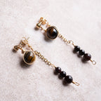 Aretes | ojo de tigre + granate