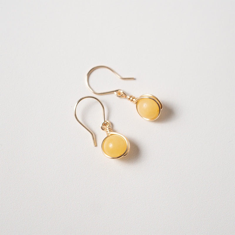 Aretes Aura Jadeita Amarilla