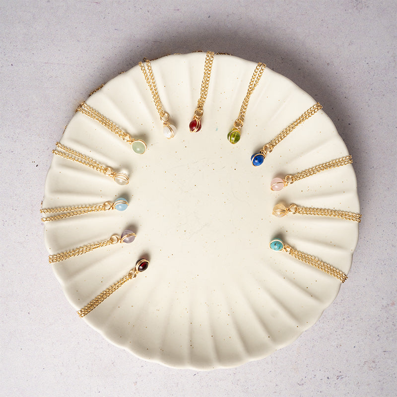 Set | Collar y Aretes Piedra de Nacimiento