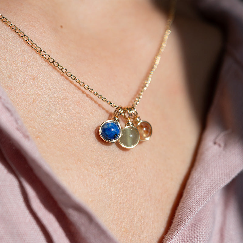 Collar Multiple Piedras del Mes