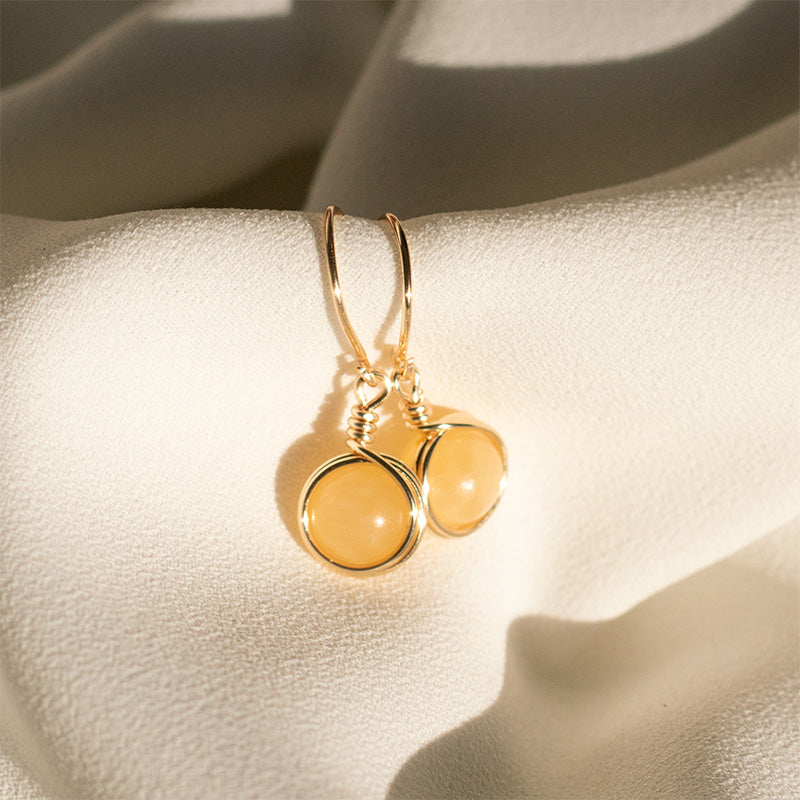 Aretes Aura Jadeita Amarilla