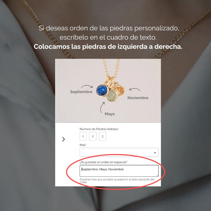 Collar Multiple Piedras del Mes